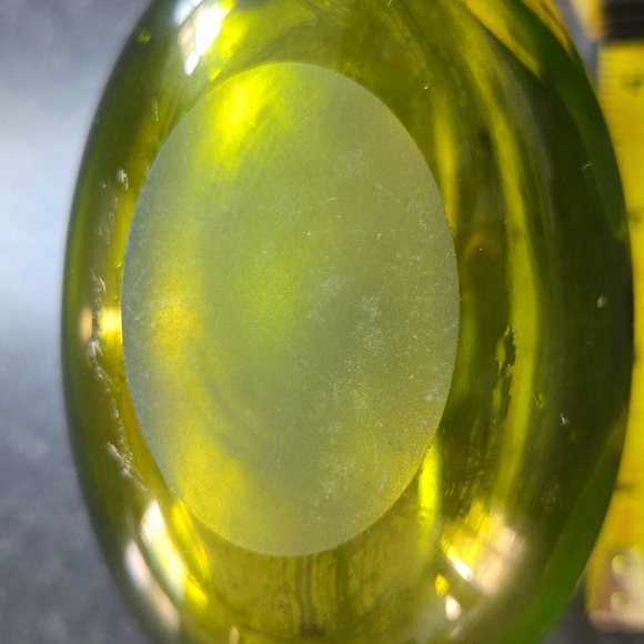 Sharon Fujimoto Handblown Sign Art Green Glass Flakes Bud Vase Vintage Japanese - Picture 13 of 13